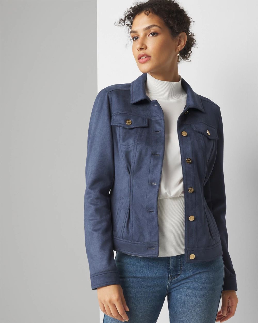 Faux Suede Flirty Jacket White House Black Market